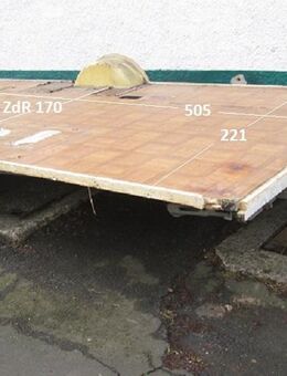 Plattformanhänger 1400kg, ca 505 x 221 ( 172 Deichsel), ZdR 170, ideal für TINY House, Quad- Zweirad-Maschinentransporter gebr., ohne Papiere (Tabbert 530 BJ 91) - Schotten Zentrum