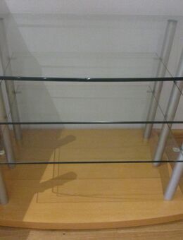 TV Board Tisch Rack Phono Fernseh Glas Holz Rollen - Landau (Pfalz)