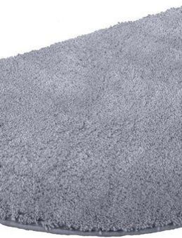 KiNZLER Badematte Chaozhou, Höhe 20 mm, rutschhemmend beschichtet, fußbodenheizungsgeeignet, Polyester, halbrund, Badteppich, Uni Farben, weich, als rechteckig, rund & Set erhältlich