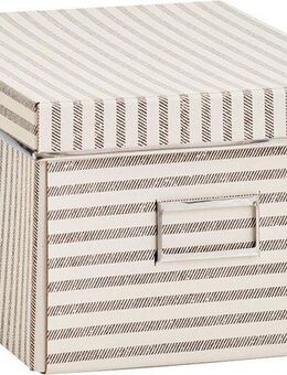 Zeller Present Aufbewahrungsbox Stripes, Pappe, beige