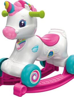 Clementoni® Schaukeltier Baby Clementoni, 3in1 Schaukel-Einhorn, mit Sound, Made in Europe
