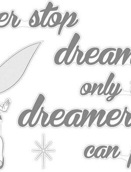 Komar Wandtattoo Disney Never stop dreaming - Größe 50 x 70 cm (11 St), Künstler: Komar, selbstklebend, Wandsticker, Kinderzimmer