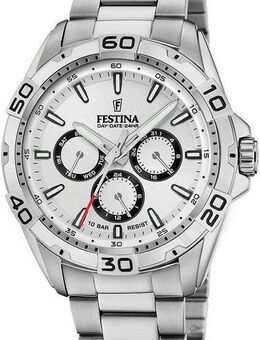 Festina Multifunktionsuhr F20623/1, Armbanduhr, Quarzuhr, Herrenuhr, Edelstahlarmband,bis 10bar wasserd.