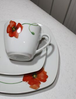 Domestic Mäser Campo, Kaffeeservice, Klatschmohn , 2 x18 teilig - Plaue Zentrum