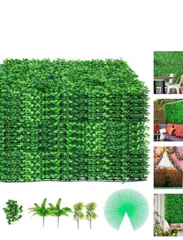 Künstliche Hecke 12 Stk 50,8 x 50,8 cm aus 100% PE Pflanzenwand 3 m2 Abdeckungsfläche Sichtschutzhecke 4 cm Stärke Wanddekoration Pflanzen Hecke - Wuppertal