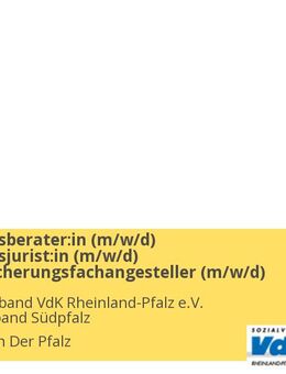 Sozialrechtsberater:in (m/w/d) Sozialrechtsjurist:in (m/w/d) Sozialversicherungsfachangesteller (m/w/d) - Landau (Pfalz)