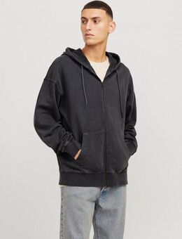 Jack & Jones Kapuzensweatjacke JJECHARGE Hoodie mit Kapuze, Kordelzug und Taschen unifarben, modisch, loose fit, Baumwolle, Kapuze