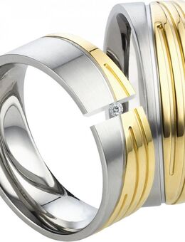 Partnerringe Goldfarbig LUC20 mit Gravur - Aholming