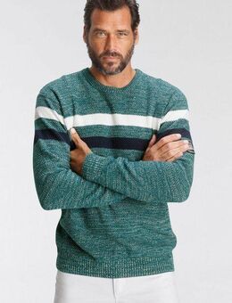 Man's World Rundhalspullover Bis Größe 5 XL in melierte Optik