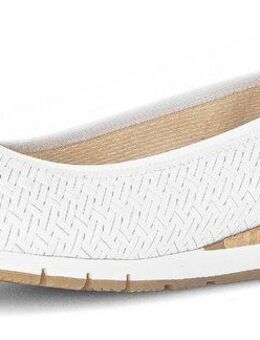 Gabor FLORENZ Ballerina, Keilabsatz, Komfortschuh, Bequemschuh mit Flechtmuster, Weite G
