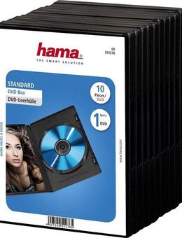 Hama DVD-Hülle DVD Leerhülle Standard, 10er-Pack, Schwarz, Schutzhülle, Schutzcover