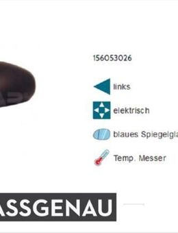 AUßENSPIEGEL SPIEGEL LINKS ELEKTRISCH BEHEIZT ALFA ROMEO 159 939 156053026 NEU - Dortmund Wickede