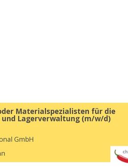 Logistiker oder Materialspezialisten für die Disposition und Lagerverwaltung (m/w/d) - Putzbrunn