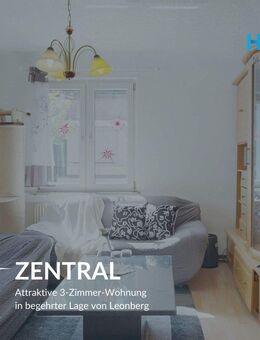 ZENTRAL - Attraktive 3-Zimmer-Wohnung in begehrter Lage von Leonberg - Leonberg (Baden-Württemberg)