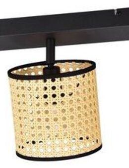 Leonique Deckenstrahler Jules, ohne Leuchtmittel, Deckenspot 3-flammig mit Wiener Geflecht, schwenkbare Spots, Ø 15cm