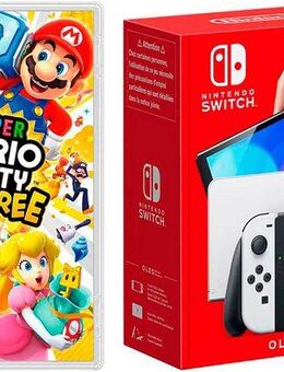 Nintendo Switch OLED weiß + Mario Party Jamboree
