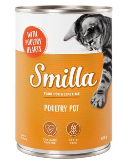 Sparpaket Smilla Geflügeltöpfchen 24 x 400 g - zartes Geflügel mit Geflügelherzen