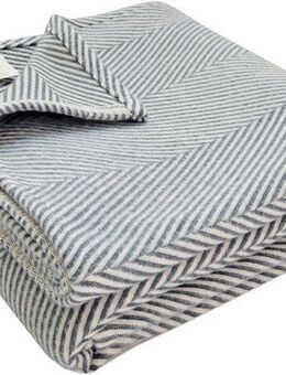 Wohndecke Bio Flanell Wohndecke Fischgrät, framsohn frottier, in dezenten Farbtönen, GOTS zertifiziert