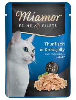 Sparpaket Miamor Feine Filets 24 x 100 g - Thunfisch in Krebsjelly