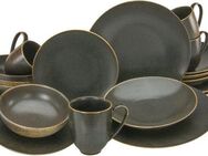 CreaTable Kombiservice Geschirr-Set Rusty (20-tlg), 4 Personen, Porzellan, Service, seidenmatte Glasur, 20 Teile, für 4 Personen