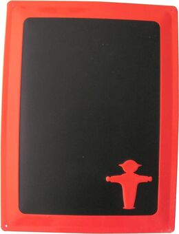 DDR Ampelmännchen - Rot - Kreidetafel - Blechschild 29,5 x 39,5 cm - Doberschütz