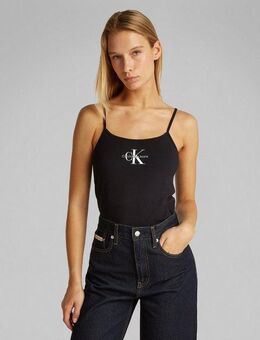 Calvin Klein Jeans T-Shirt MONOLOGO STRAPPY TANK TOP mit Logomarkenpatch