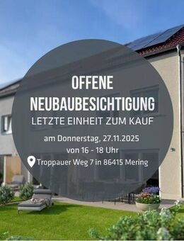 Jetzt besichtigen und im Frühjahr 2026 einziehen - Erstbezug im Reiheneckhaus in Mering - Mering
