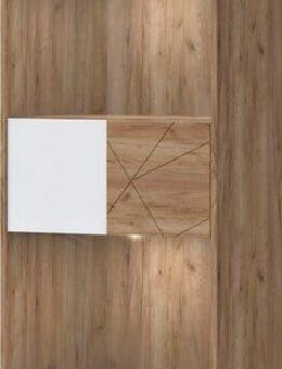 Places of Style Glasvitrine Stela (H/B/T): 193,6/62,1/40,6cm) mit Push-to-open und Soft-Close-Funktion