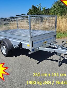 Humbaur Anhänger HA 132513 KV + Gitter 1300 kg NEU + günstig - Iserlohn
