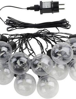 EGLO Lichterkette LED Lichterkette, Balkon Deko, IP44, mit Glühbirnen, dekorative, 16-flammig, aus Kunststoff, 4,5m Kabel, 16 Birnen, Outdoor, Terrasse, Balkon