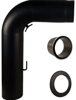 Color Emajl Ofenrohr Heathus Rauchrohr-Set Fullform SW, (Set, 3-tlg), Bogen, 150 mm, 90 °, 60 cm, schwarz