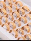 Edelstahl Gold Ringe in 26954