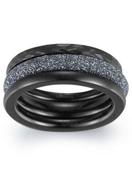 Kingka Ring-Set Stardust Noir, STR-S8502BGY1,2,3,4 (Set, 3-tlg)