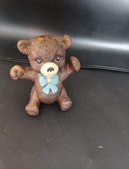 Teddybär Deko Keramik ca. 16cm hoch ca. 9cm breit braun - Essen