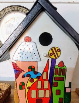 Vogelhaus Bunt Stabil Eigenbau neu nicht benutzt (DEKO) - Hersbruck