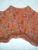 Bluse reine Seide rostorange mit Paisleymuster Gr. 40/42 NEU in 63322
