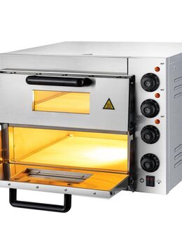 Professioneller Pizzaofen Pizza Pizzabackofen Doppellagig 50-350 ℃ Steinbackofen Backofen Brot Kuch Restaurant Foodtruck Bistro - Wuppertal