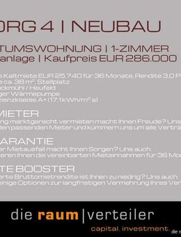 GEORG 4 | Neubau Kapitalanlage mit bis zu 7% Rendite, Mietgarantie 36 Monate, 1-Zimmer-Apartment! - Bruckmühl