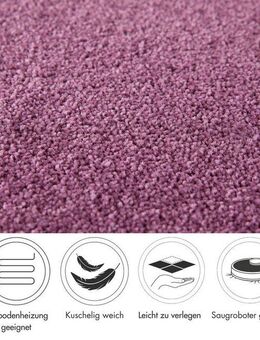 Andiamo Teppichboden Sophie, Frisee-Velours, Made in Netherlands, rechteckig, Höhe: 12 mm, Uni Farben, Breite 400 cm oder 500 cm, strapazierfähig & pflegeleicht