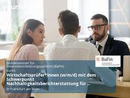 Wirtschaftsprüfer*innen (w/m/d) mit dem Schwerpunkt Nachhaltigkeitsberichterstattung für die Bilanzkontrolle im Geschäftsbereich Wertpapieraufsicht - Frankfurt (Main)