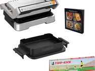 Tefal Kontaktgrill GC774D TK OptiGrill 4in1 Grillen/BBQ/Ofen/kompl. Mahlzeit, 2100 W, inkl. Backschale, Gratis Tipp-Kick-Spiel