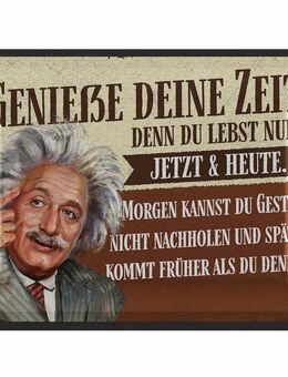 Blechschild genieße deine Zeit lustiger Spruch - Lanolu 15x20 cm - Hamburg