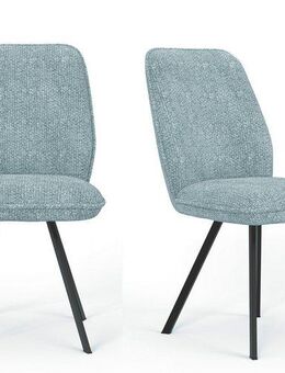 Home affaire Esszimmerstuhl Mily Essstuhl, Wohnstuhl, Polsterstuhl, 4-Fußstuhl (Set, 2 St), mit schwarz pulverbeschichteten Metallbeinen, gepolstert, modern