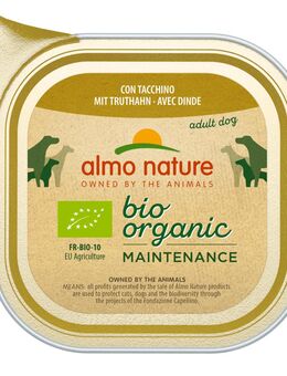 Almo Nature BioOrganic Maintenance 12 x 100 g - Mix 2: Bio Huhn & Bio Gemüse + Bio Truthahn