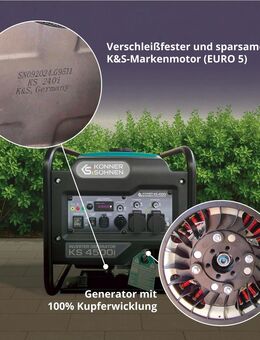 "Könner & Söhnen" Inverter-Generator KS 4500i - 4.2kW Nennleistung - Benzinmotor - 230V - Kaiserslautern