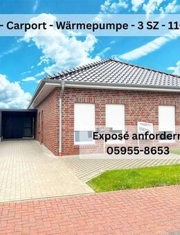 Bungalow ebenerdig - Neubau - Erstbezug - Fußbodenheizung - Wärmepumpe - Carport - Ostrhauderfehn