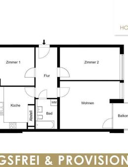Renovierte & Bezugsfreie 3 Zimmerwohnung mit Balkon & Provisionsfrei - Teltow
