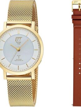 ETT Funkuhr Atacama ELS-11619-11MS, (Set, 2-tlg., mit Wechselband), Armbanduhr, Damenuhr, Solar, Geschenkidee