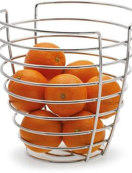 blomus Drahtkorb WIRES, Obstkorb aus Stahlgeflecht, Ø 25 cm