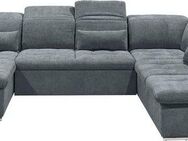 ED EXCITING DESIGN Wohnlandschaft Wayne U-Form mit Bettfunktion, Bettkasten, Arm- und Kopfteilverstellung & 3 Nierenkissen